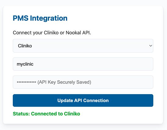 Cliniko API Key